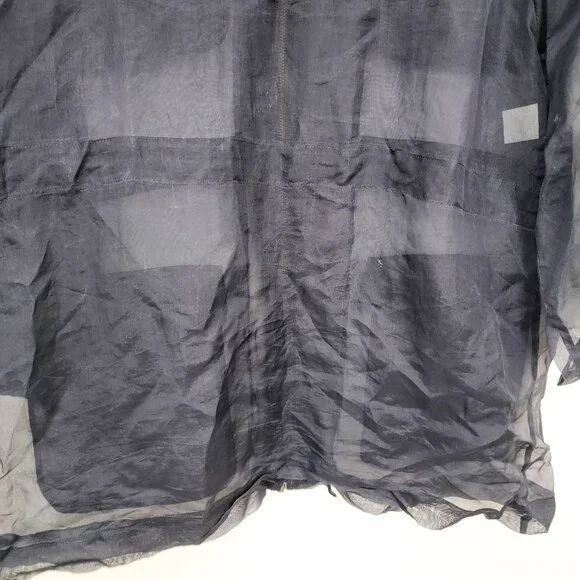 Vintage Moschino Couture Park Avenue Sheer Tulle Anorak Jacket Black 8 - Picture 3 of 10